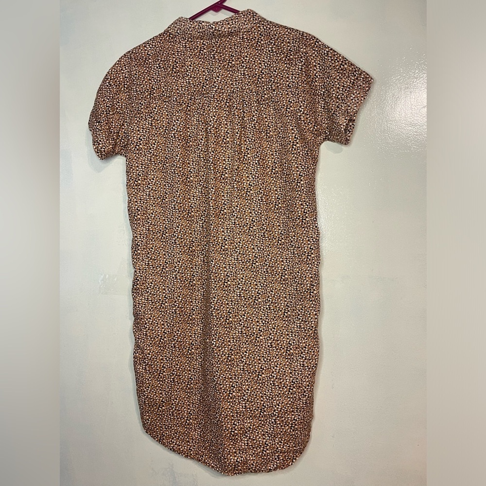 Tahari 100% linen button up t shirt dress XS comfy casual modest contemporary - Picture 5 of 7